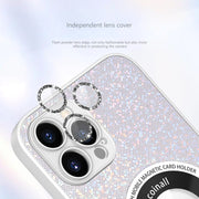 For iPhone 14 Colorful Glitter Magnetic Magsafe TPU + PC Phone Case(Colorful Green)