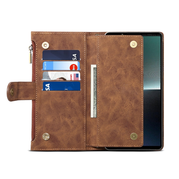 For Google Pixel 8 ESEBLE Retro Frosted RFID Flip Leather Phone Case(Brown)
