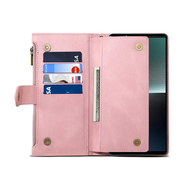 For Google Pixel 8 ESEBLE Retro Frosted RFID Flip Leather Phone Case(Rose Gold)
