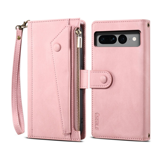 For Google Pixel 8 ESEBLE Retro Frosted RFID Flip Leather Phone Case(Rose Gold)