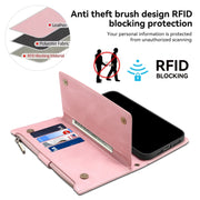 For Google Pixel 8 ESEBLE Retro Frosted RFID Flip Leather Phone Case(Rose Gold)