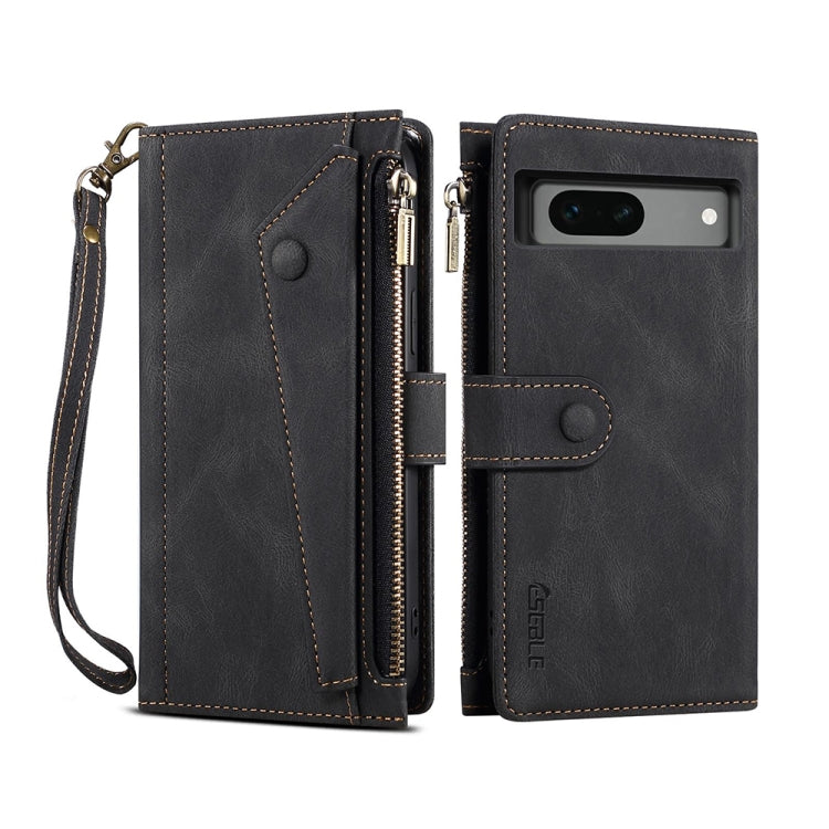 For Google Pixel 7a ESEBLE Retro Frosted RFID Flip Leather Phone Case(Black)