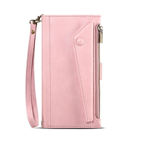 For Google Pixel 7a ESEBLE Retro Frosted RFID Flip Leather Phone Case(Rose Gold)
