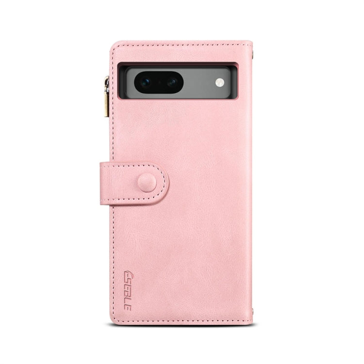 For Google Pixel 7a ESEBLE Retro Frosted RFID Flip Leather Phone Case(Rose Gold)