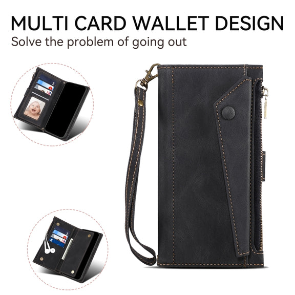 For Google Pixel 8 Pro ESEBLE Retro Frosted RFID Flip Leather Phone Case(Black)