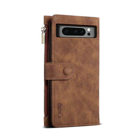 For Google Pixel 8 Pro ESEBLE Retro Frosted RFID Flip Leather Phone Case(Brown)