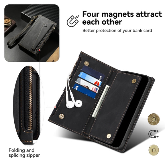 For Google Pixel 8A ESEBLE Retro Frosted RFID Flip Leather Phone Case(Black)