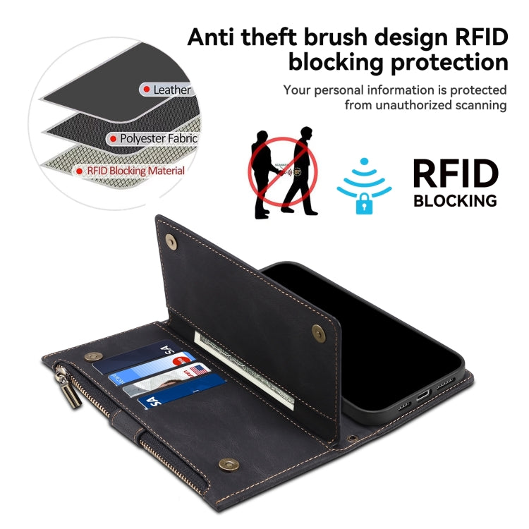 For Google Pixel 8A ESEBLE Retro Frosted RFID Flip Leather Phone Case(Black)