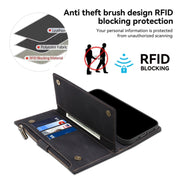For Google Pixel 8A ESEBLE Retro Frosted RFID Flip Leather Phone Case(Black)
