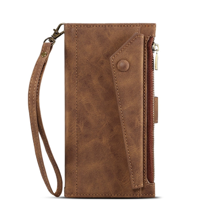 For Google Pixel 8A ESEBLE Retro Frosted RFID Flip Leather Phone Case(Brown)
