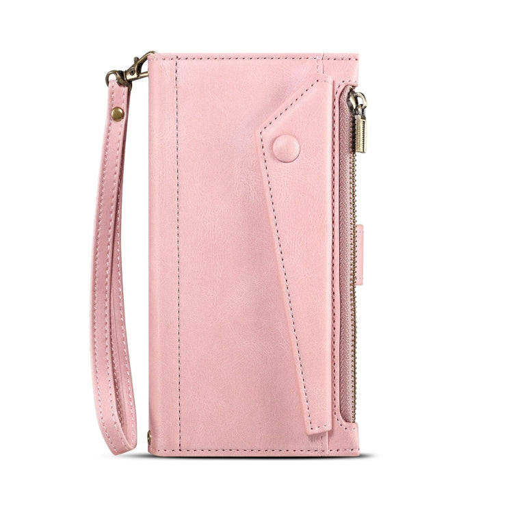 For Google Pixel 8A ESEBLE Retro Frosted RFID Flip Leather Phone Case(Rose Gold)