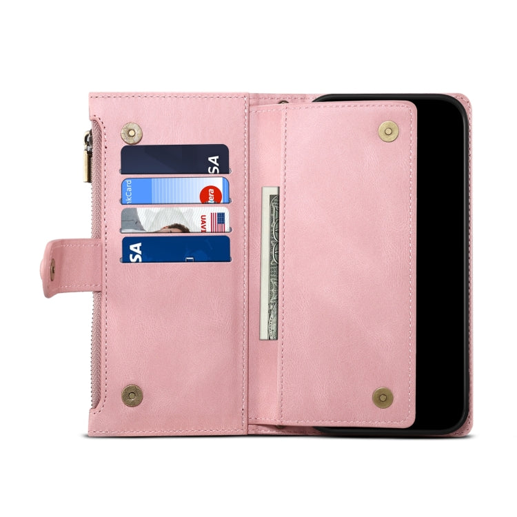 For Google Pixel 8A ESEBLE Retro Frosted RFID Flip Leather Phone Case(Rose Gold)