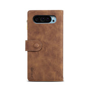 For Google Pixel 9 / 9 Pro ESEBLE Retro Frosted RFID Flip Leather Phone Case(Brown)
