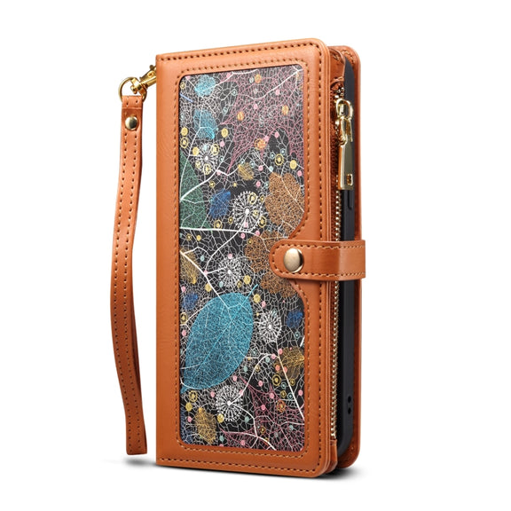 For Google Pixel 8 ESEBLE Star Series Lanyard Zipper Wallet RFID Leather Case(Brown)
