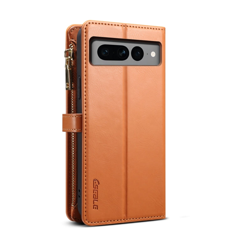 For Google Pixel 8 ESEBLE Star Series Lanyard Zipper Wallet RFID Leather Case(Brown)
