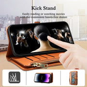 For Google Pixel 8 ESEBLE Star Series Lanyard Zipper Wallet RFID Leather Case(Brown)
