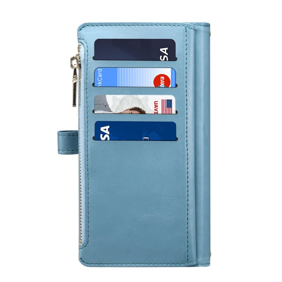 For Google Pixel 8 ESEBLE Star Series Lanyard Zipper Wallet RFID Leather Case(Blue)