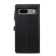 For Google Pixel 7a ESEBLE Star Series Lanyard Zipper Wallet RFID Leather Case(Black)