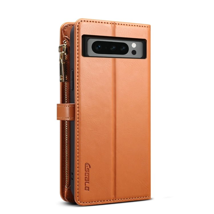 For Google Pixel 8 Pro ESEBLE Star Series Lanyard Zipper Wallet RFID Leather Case(Brown)