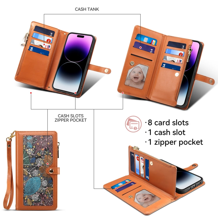 For Google Pixel 8 Pro ESEBLE Star Series Lanyard Zipper Wallet RFID Leather Case(Brown)