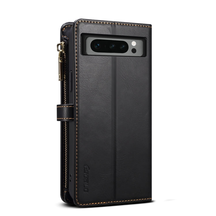 For Google Pixel 8 Pro ESEBLE Star Series Lanyard Zipper Wallet RFID Leather Case(Black)