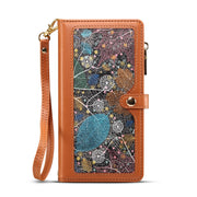 For Google Pixel 8A ESEBLE Star Series Lanyard Zipper Wallet RFID Leather Case(Brown)