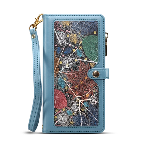 For Google Pixel 8A ESEBLE Star Series Lanyard Zipper Wallet RFID Leather Case(Blue)