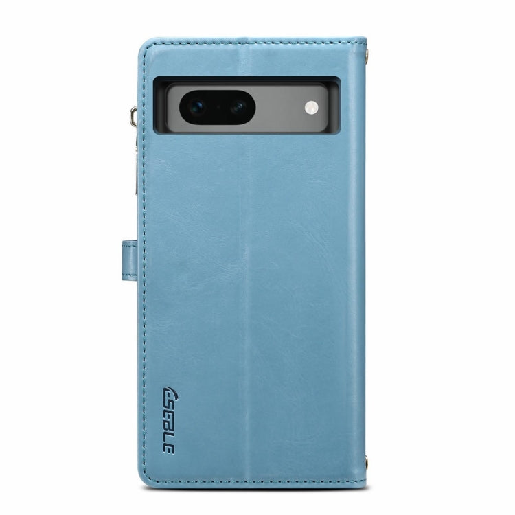 For Google Pixel 8A ESEBLE Star Series Lanyard Zipper Wallet RFID Leather Case(Blue)