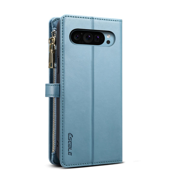 For Google Pixel 9 / 9 Pro ESEBLE Star Series Lanyard Zipper Wallet RFID Leather Case(Blue)