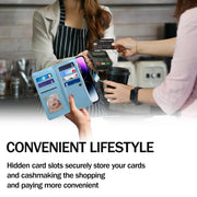 For Google Pixel 9 / 9 Pro ESEBLE Star Series Lanyard Zipper Wallet RFID Leather Case(Blue)