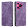 For Huawei Pura 70 RFID Anti-theft Brush Magnetic Leather Phone Case(Purple) - free shipping - PMC Jewellery - Order now!