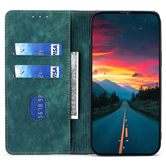 For Huawei Pura 70 Pro / Pro+ RFID Anti-theft Brush Magnetic Leather Phone Case(Green)