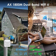 Wavlink WN573HX1 WiFi 6 AX1800 Dual Band Long Range Outdoor WiFi Extender(US Plug)