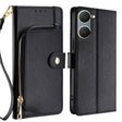 For vivo Y03 4G Zipper Bag Leather Phone Case(Black) - vivo Cases by PMC TechLife | Online Shopping South Africa | PMC TechLife | Buy Now Pay Later Mobicred