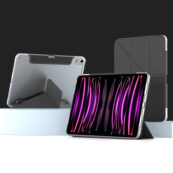For iPad Pro 11 2022 / 2021 / 2020 Mutural Deformation Stand Smart Leather Tablet Case(Black)