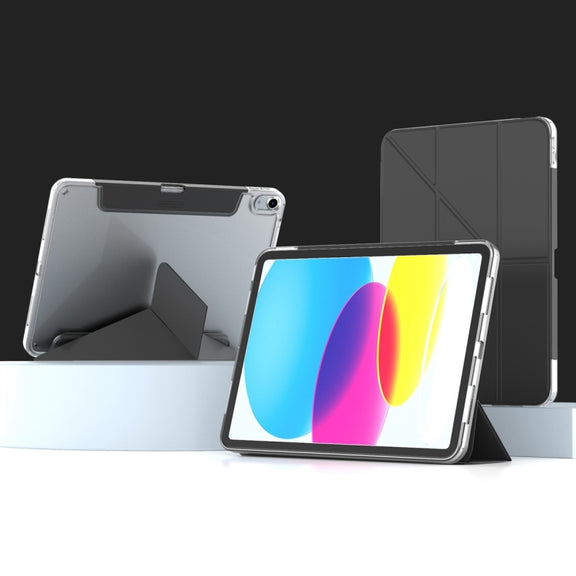 For iPad 2025 / 2022 Mutural Deformation Stand Smart Leather Tablet Case(Black)