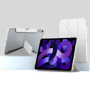 For iPad  Air 2022 / 2020 10.9 Mutural Deformation Stand Smart Leather Tablet Case(Grey)