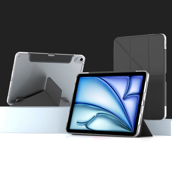 For iPad Air 11 2025 / 2024 Mutural Deformation Stand Smart Leather Tablet Case(Black)