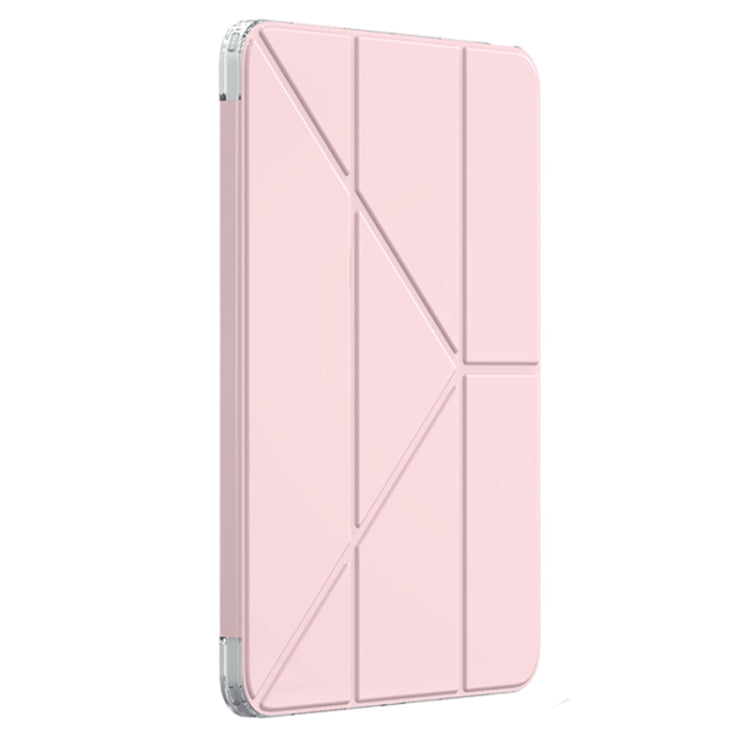 For iPad Pro 11 2024 Mutural Deformation Stand Smart Leather Tablet Case(Pink)