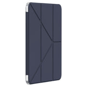For iPad Pro 13 2024 Mutural Deformation Stand Smart Leather Tablet Case(Dark Blue)