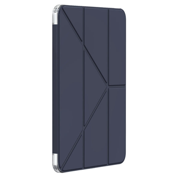 For iPad Pro 13 2024 Mutural Deformation Stand Smart Leather Tablet Case(Dark Blue)