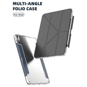 For iPad Pro 11 2022 / 2021 / 2020 Mutural Deformation Stand Smart Leather Tablet Case(Black)