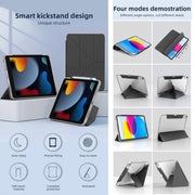 For iPad Pro 13 2024 Mutural Deformation Stand Smart Leather Tablet Case(Dark Blue)