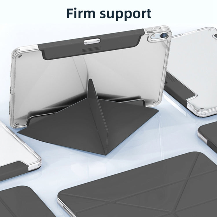 For iPad Pro 13 2024 Mutural Deformation Stand Smart Leather Tablet Case(Dark Blue)