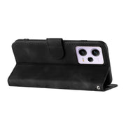 For Xiaomi Redmi Note 12 Pro 4G/5G Global Line Pattern Skin Feel Leather Phone Case(Black)