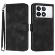 For Xiaomi Redmi K70 Line Pattern Skin Feel Leather Phone Case(Black) - K70 Cases by PMC Jewellery | Online Shopping South Africa | PMC Jewellery | Buy Now Pay Later Mobicred
