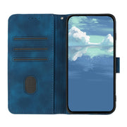 For Xiaomi Redmi K70E Line Pattern Skin Feel Leather Phone Case(Royal Blue)