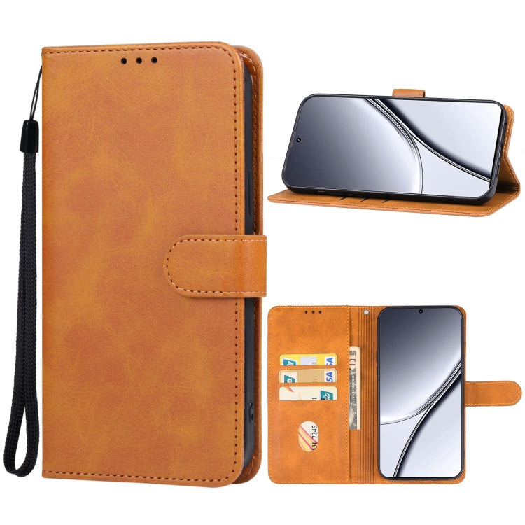 For Realme GT5 Pro Leather Phone Case(Brown)