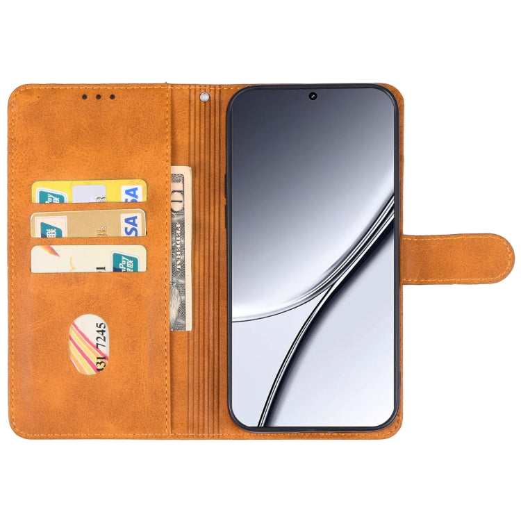 For Realme GT5 Pro Leather Phone Case(Brown)