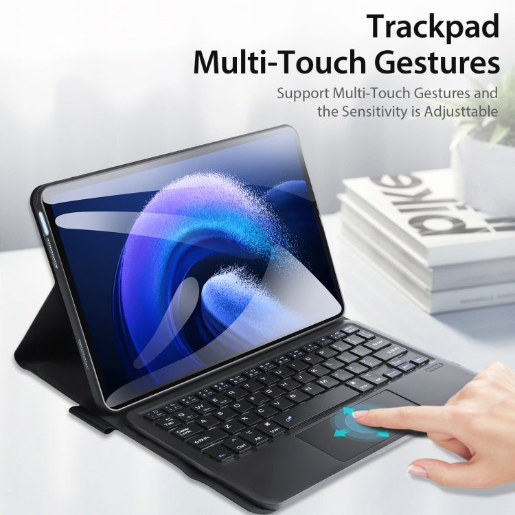 For Xiaomi Pad 6 / Pad 6 Pro DUX DUCIS TK Series Bluetooth Keyboard Leather Case with Touchpad(Black)